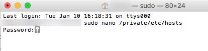 Sudo nano команды mac os