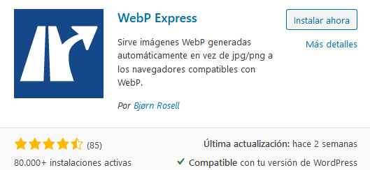 plugin webp express WordPress